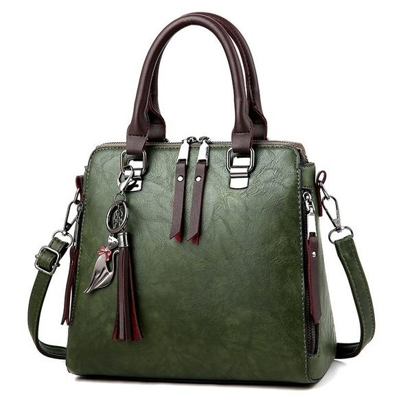 Women's Fashion Pu Leather Crossbody Handbag Bags & Travel Green - DailySale