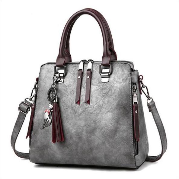 Women's Fashion Pu Leather Crossbody Handbag Bags & Travel Light Gray - DailySale