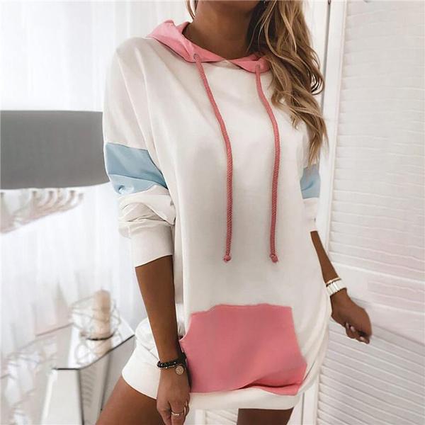 Women's Fashion Warm Loose Pullover Dress Women's Dresses White S - DailySale