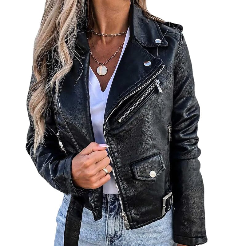 Women's Faux Modern Street Style Leather Jacket Women's Outerwear - DailySale