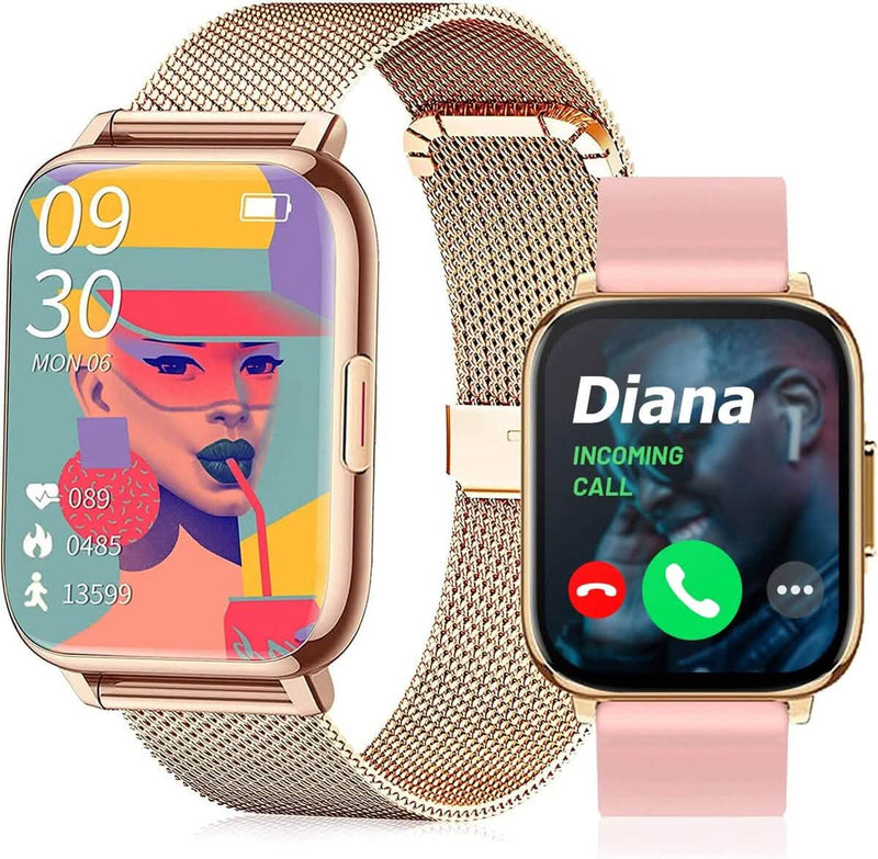 Women's Fitness Tracker with Blood Pressure & Heart Rate Monitor Smart Watches - DailySale