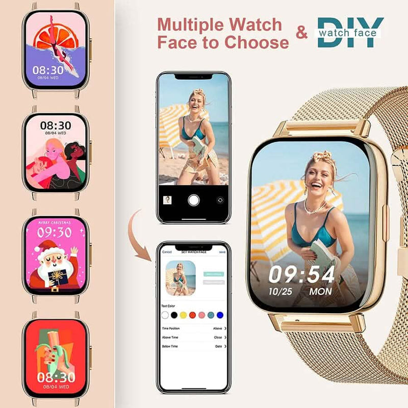Women's Fitness Tracker with Blood Pressure & Heart Rate Monitor Smart Watches - DailySale