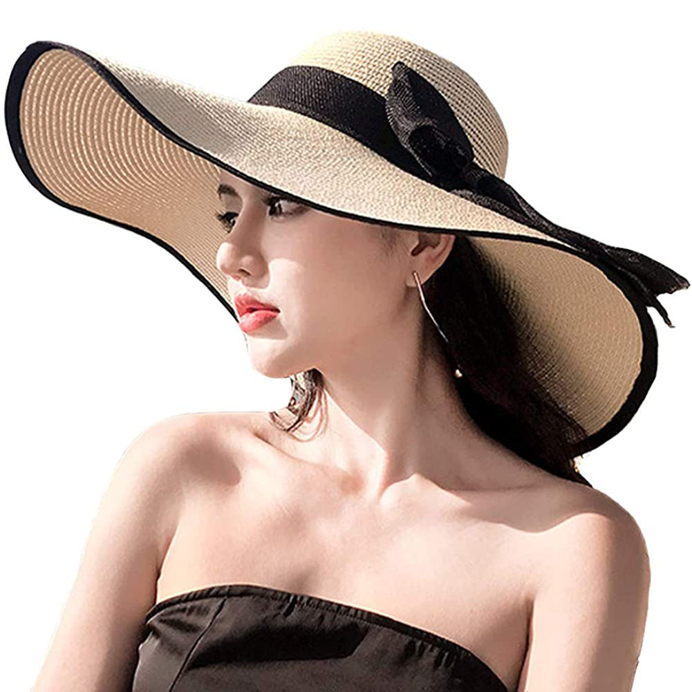 Women's Foldable Floppy Hat Women's Shoes & Accessories Beige - DailySale