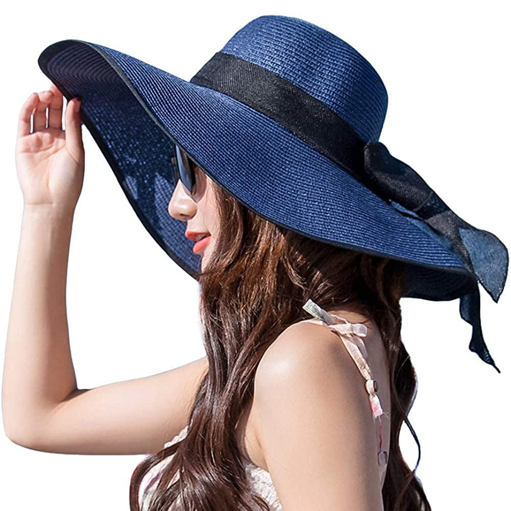 Women's Foldable Floppy Hat Women's Shoes & Accessories Navy - DailySale