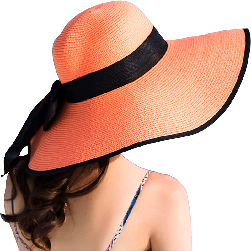 Women's Foldable Floppy Hat Women's Shoes & Accessories Orange - DailySale
