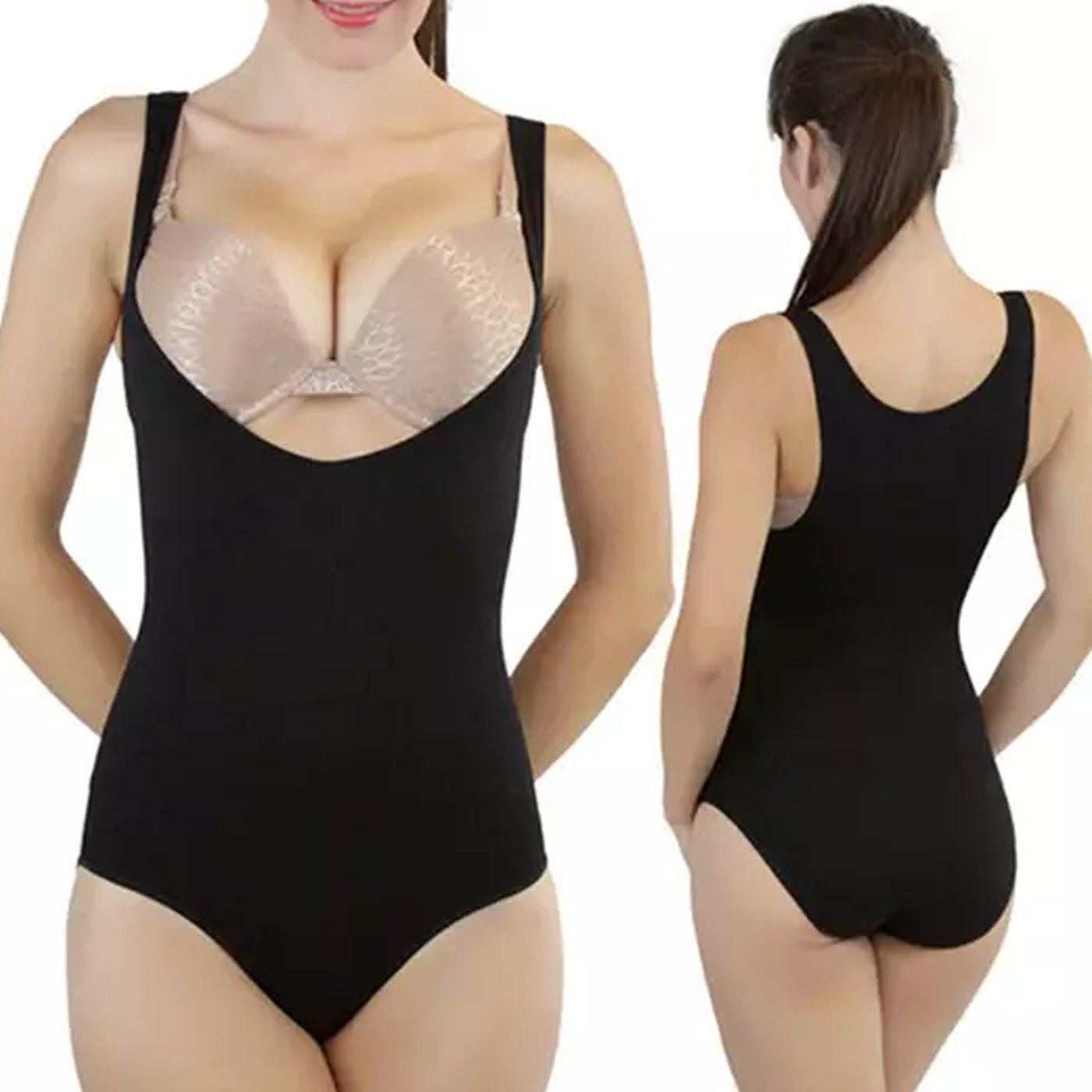 Women's Full-Body Long-Leg or Brief Shaper Women's Clothing Brief Black 2XL/3XL - DailySale