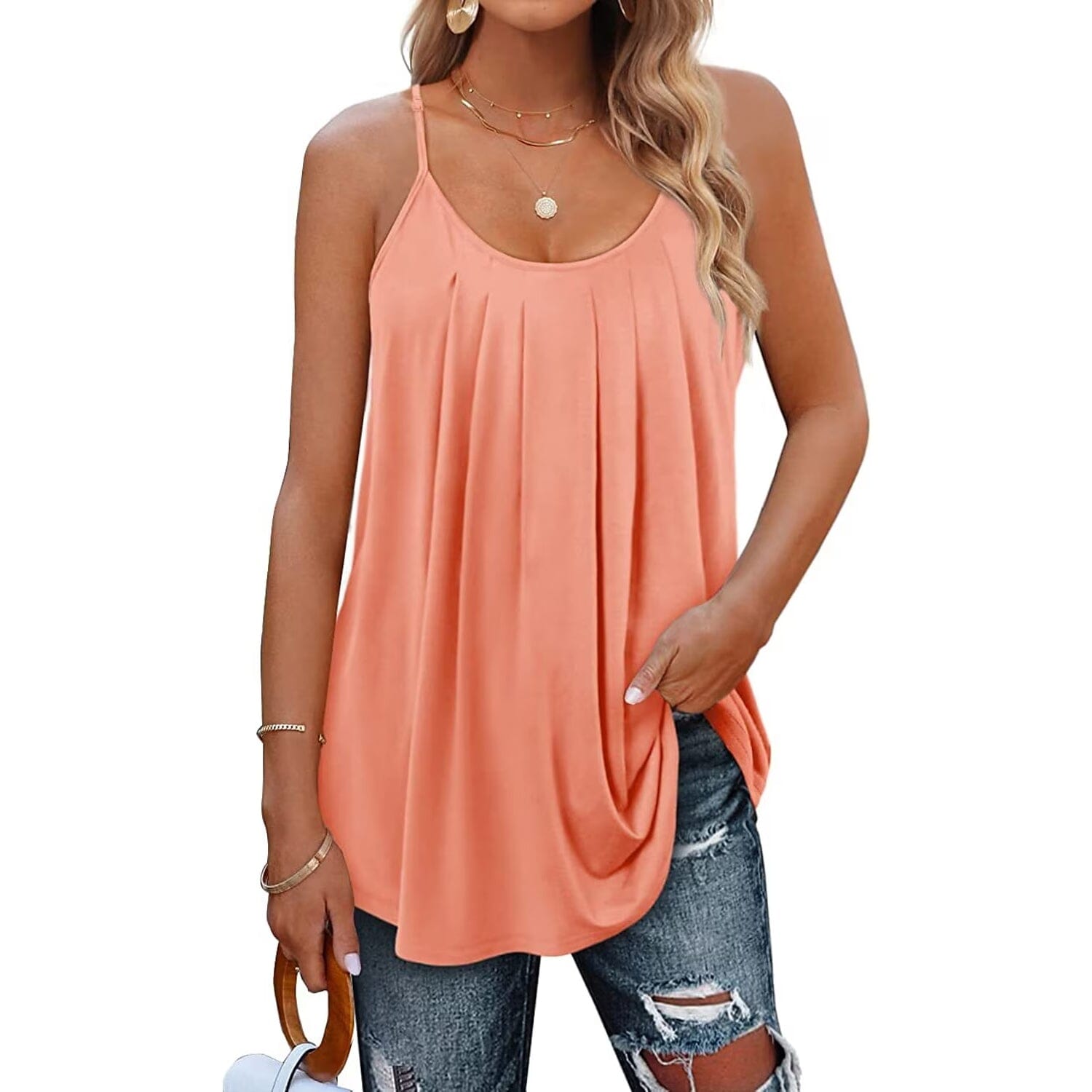 Women's Hawaiian Tank Top Women's Tops Pink S - DailySale