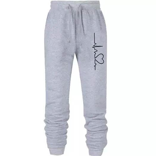 Women's Heartbeat Jogger Sweatpants Women's Clothing Light Gray S - DailySale