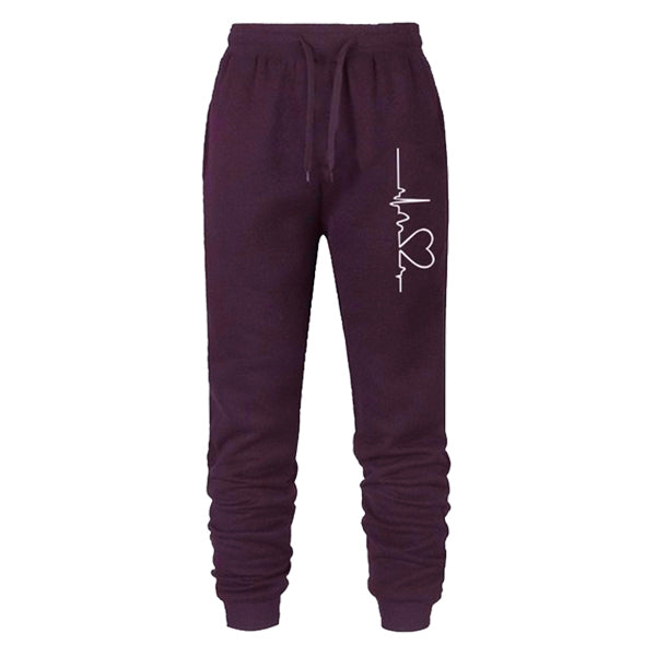 Women's Heartbeat Joggers Sweatpants Women's Loungewear Purple S - DailySale