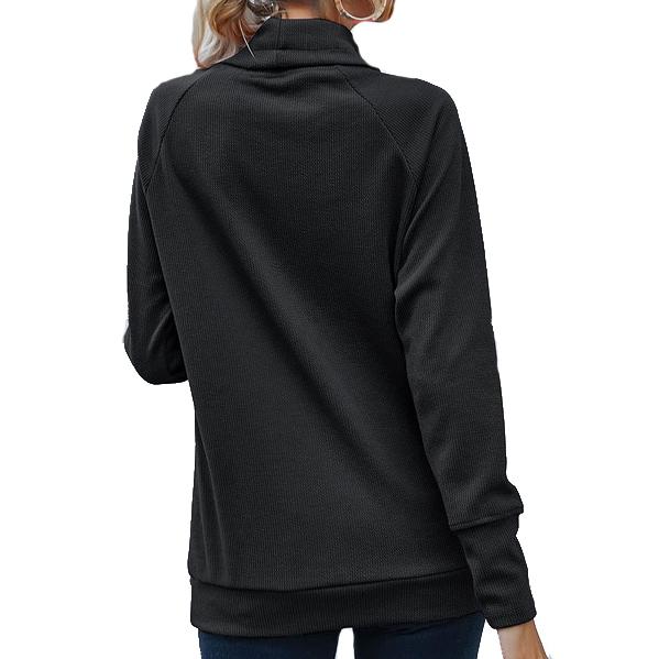 Women's High Collar Long Sleeve Lace Loose Pullover Top Hoodie Women's Tops - DailySale