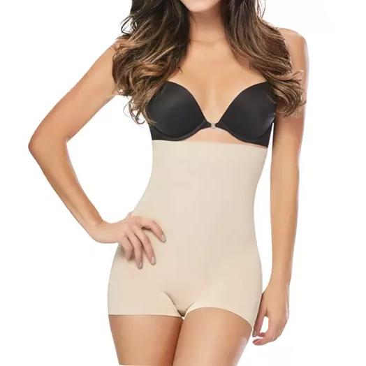 Women's High-Waist Boyshort Shapewear Women's Clothing Beige S/M - DailySale