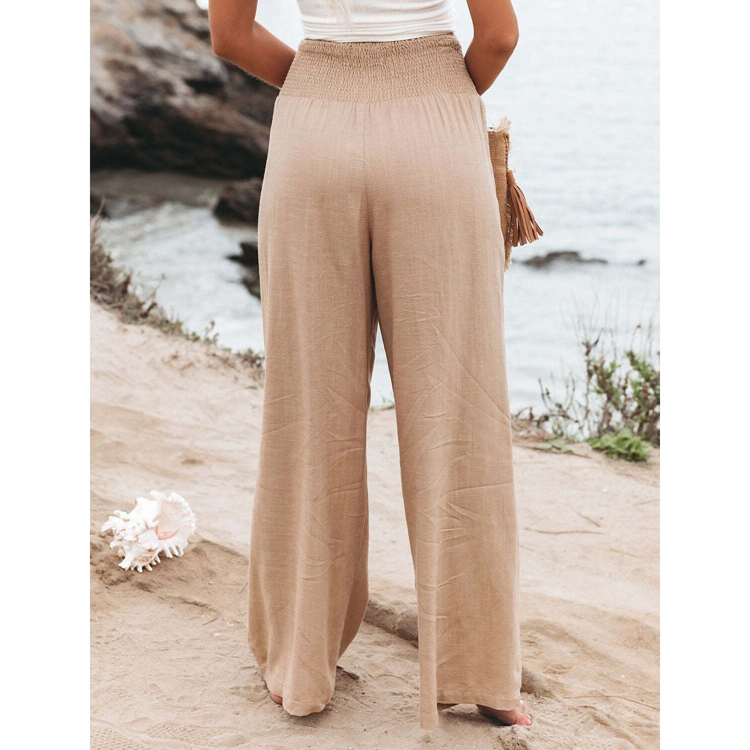 Women's High Waist Loose Wide Leg Pants Women's Bottoms - DailySale