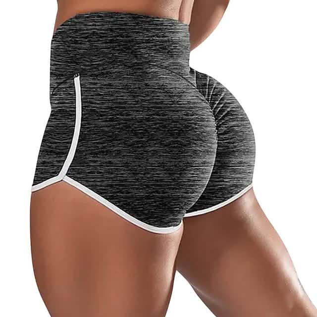 Women's High Waist Running Shorts Women's Bottoms Black S - DailySale