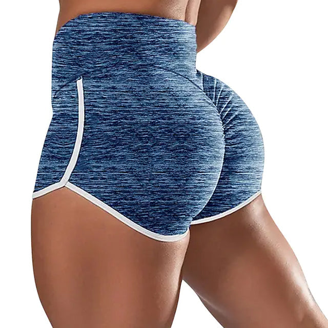 Women's High Waist Running Shorts Women's Bottoms Blue S - DailySale