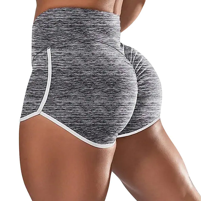 Women's High Waist Running Shorts Women's Bottoms Gray S - DailySale