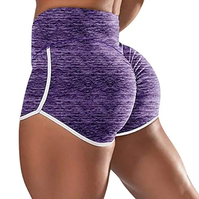 Women's High Waist Running Shorts Women's Bottoms Purple S - DailySale
