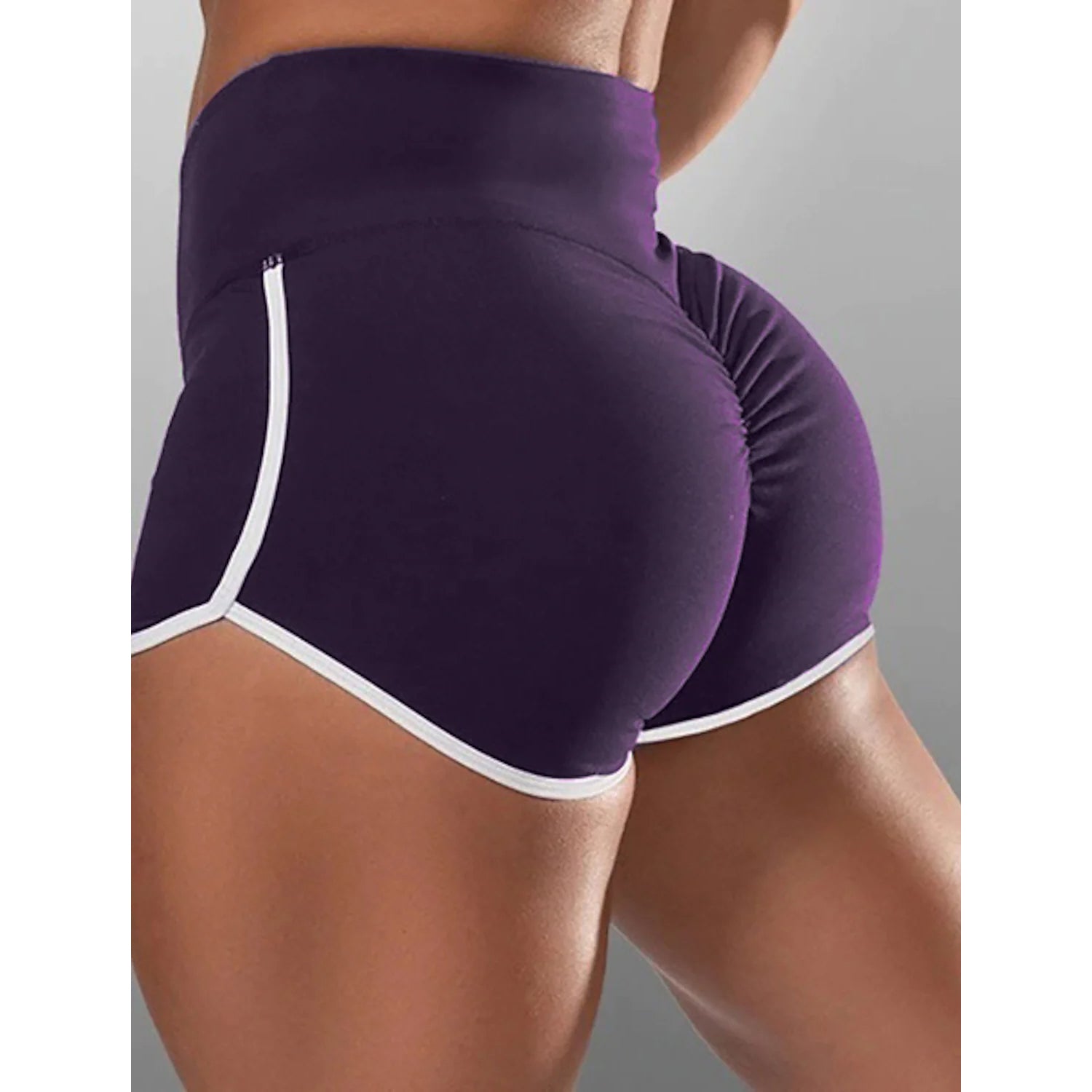 Women's High Waist Running Shorts Women's Bottoms Purple S - DailySale