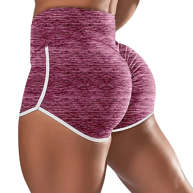 Women's High Waist Running Shorts Women's Bottoms Red S - DailySale