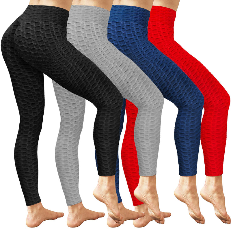 Tik Tok Leggings Plus Size, Women's Textured Booty Yoga Pants High