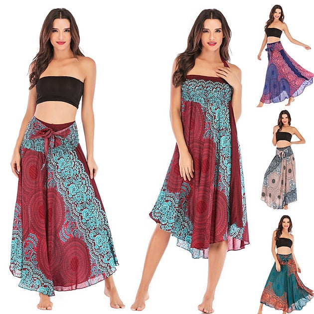 Women's High Waist Yoga Skirt Gypsy Dress Women's Dresses - DailySale