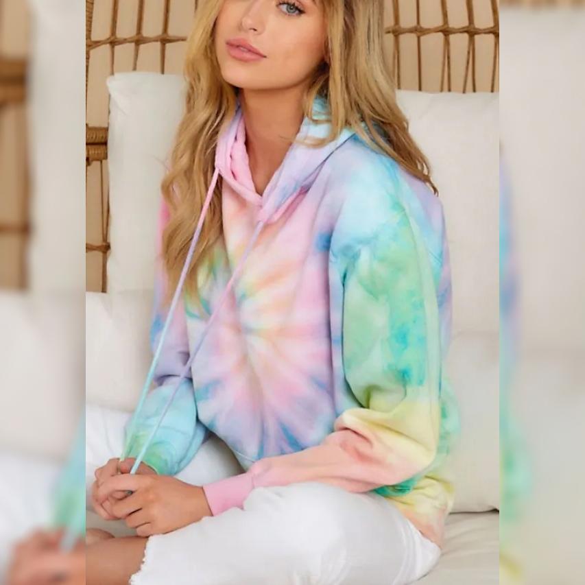 Women's Hoodie Pullover Tie Dye Hoodies Women's Tops - DailySale