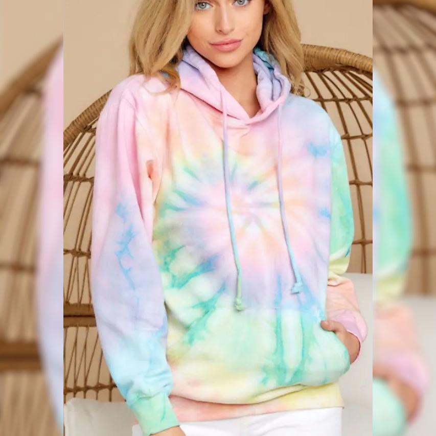 Women's Hoodie Pullover Tie Dye Hoodies Women's Tops S - DailySale