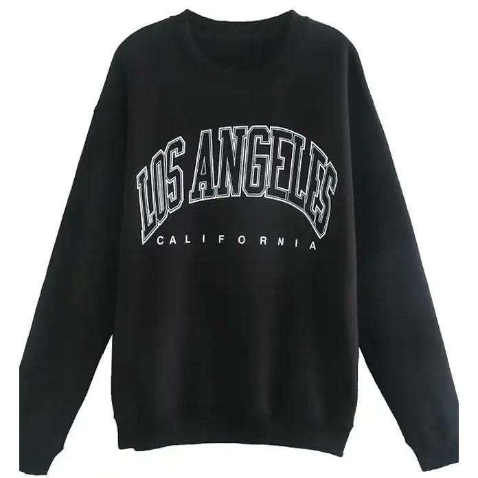 Women's Hoodie Sweatshirt Graphic Text Los Angeles Women's Tops - DailySale