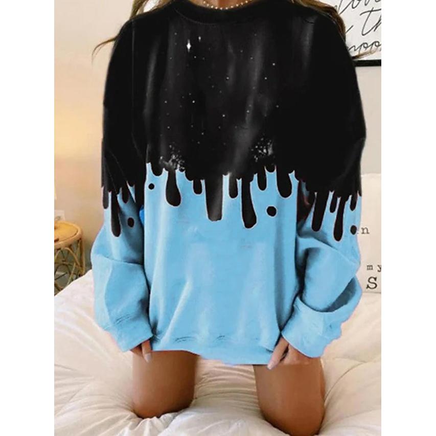 Women's Hoodie Sweatshirt Tie Dye Women's Tops Blue S - DailySale