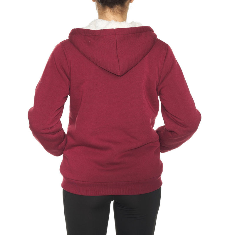 Women's Inner and Outer Sherpa Hoodie Sweatshirt Jacket