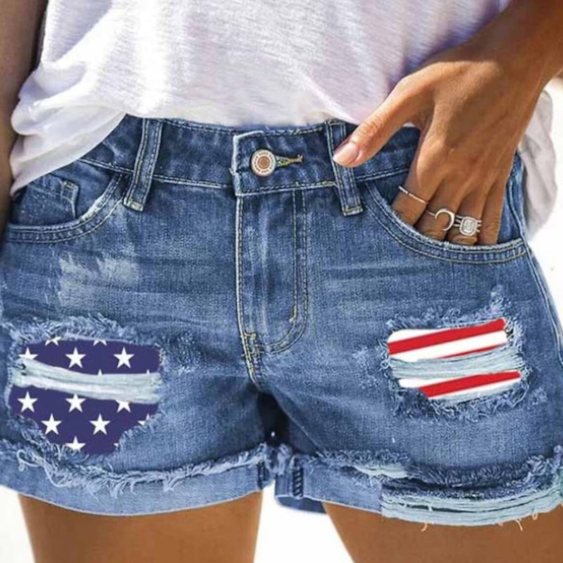 Women's Jeans Shorts Independence Day Denim Women's Bottoms - DailySale