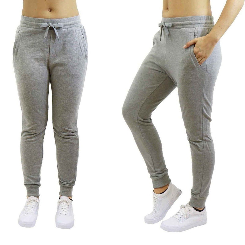 Women's Jogger Sweatpants French Terry Skinny-Fit - Assorted Colors & Pack Sizes Women's Apparel M Gray 1 Pack - DailySale