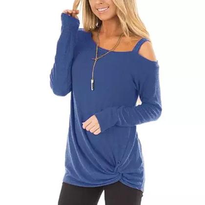 Women's Kendra Sweater by Leo Rosi Women's Clothing Blue S - DailySale