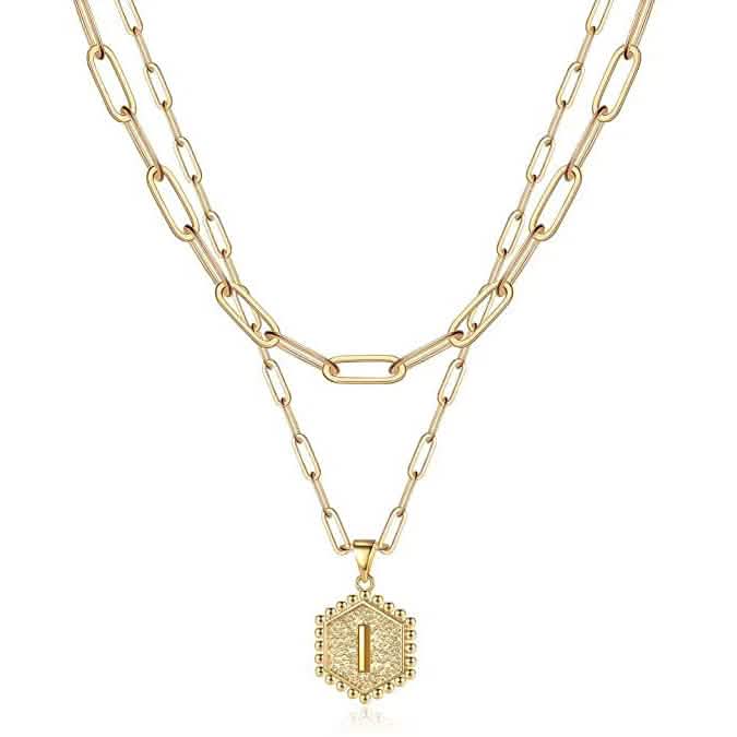 Women's Layered Initial Necklace Letter Pendant Necklaces I - DailySale