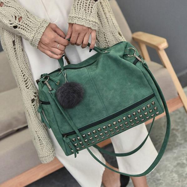 Women's Leather Casual Handbag Bags & Travel Green - DailySale