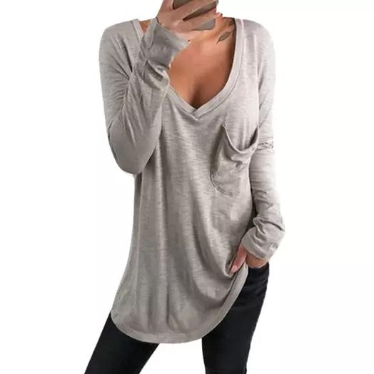 Women's Leo Rosi Sheri Casual Top Women's Clothing Gray S - DailySale