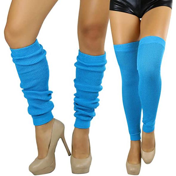 Women's Long Over The Knee Leg Warmers Bright Thigh High Women's Clothing Turquoise - DailySale