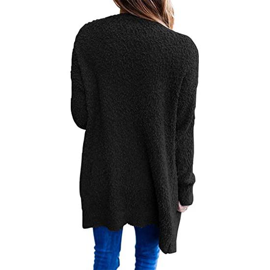 Women's Long Sleeve Soft Chunky Knit Sweater Coat Women's Outerwear - DailySale
