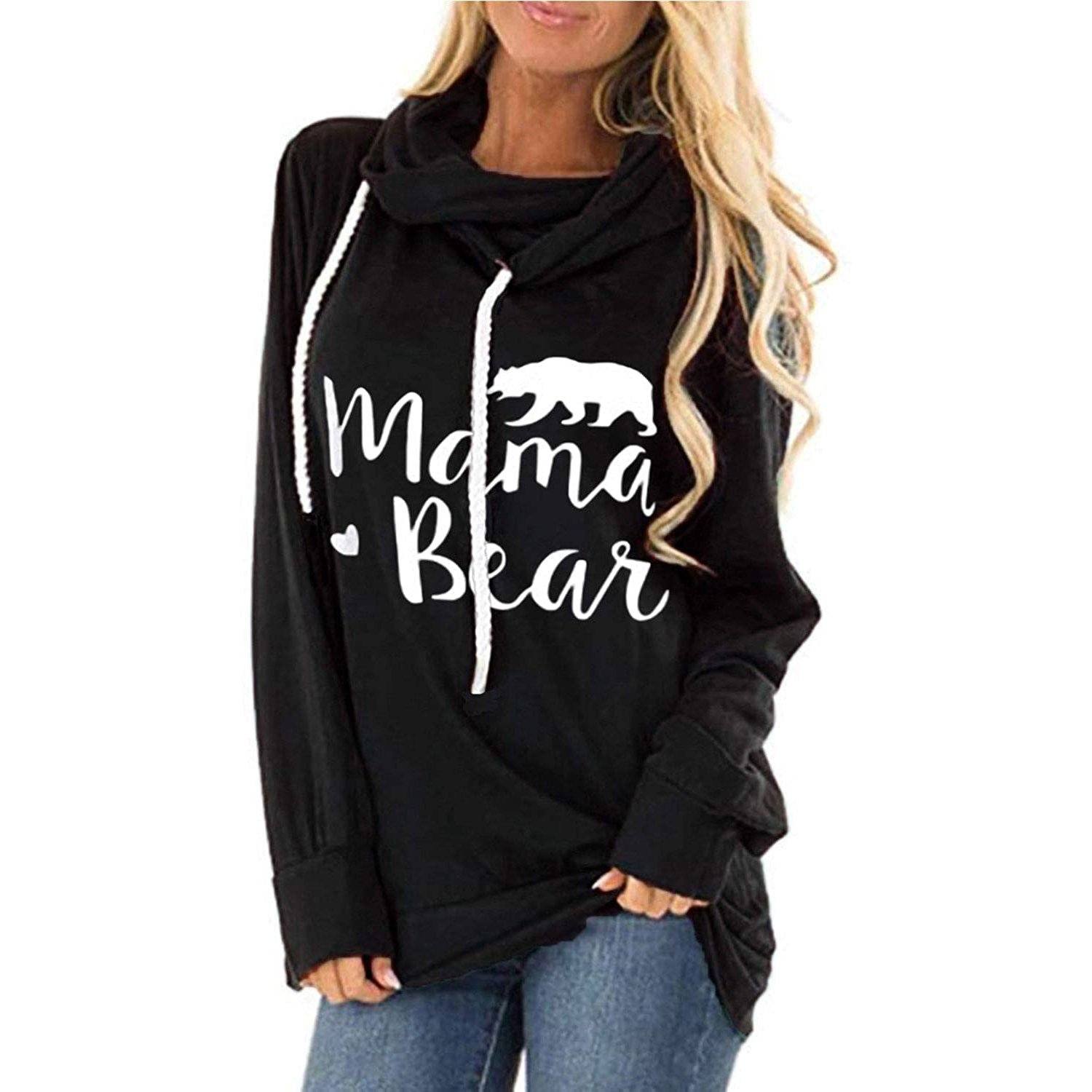 Women's Long Sleeve Sweatshirt Women's Clothing Black S - DailySale