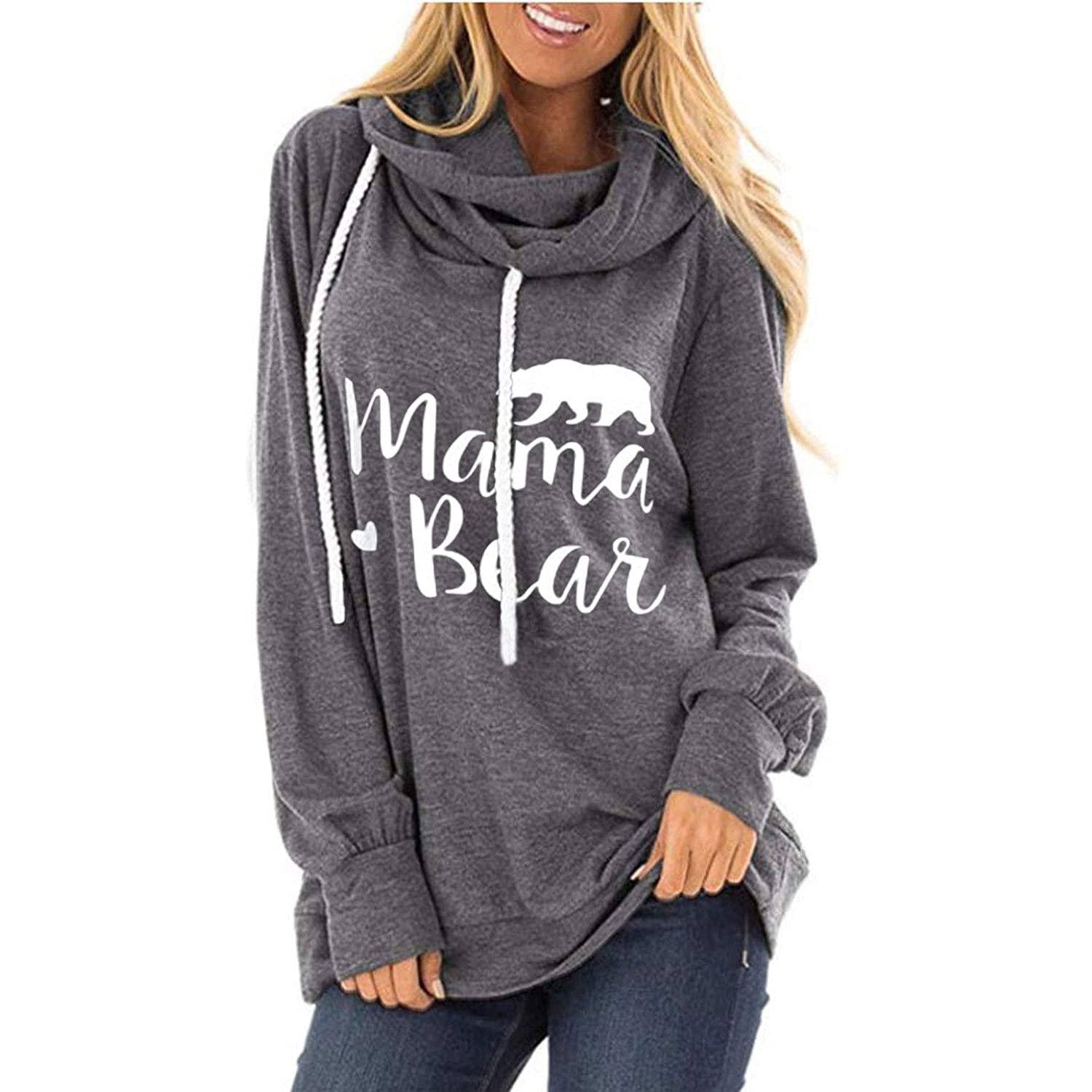 Women's Long Sleeve Sweatshirt Women's Clothing Gray S - DailySale