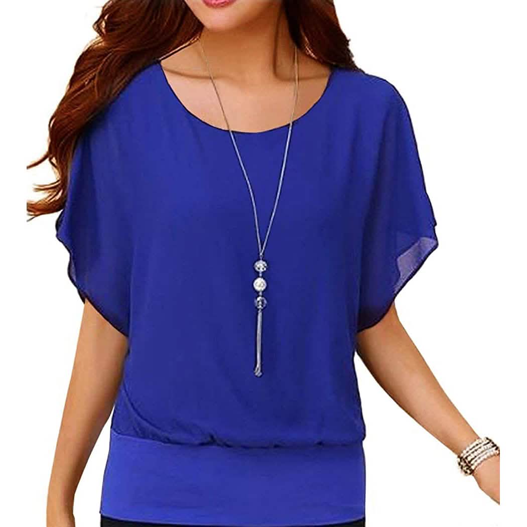 short sleeve chiffon tops
