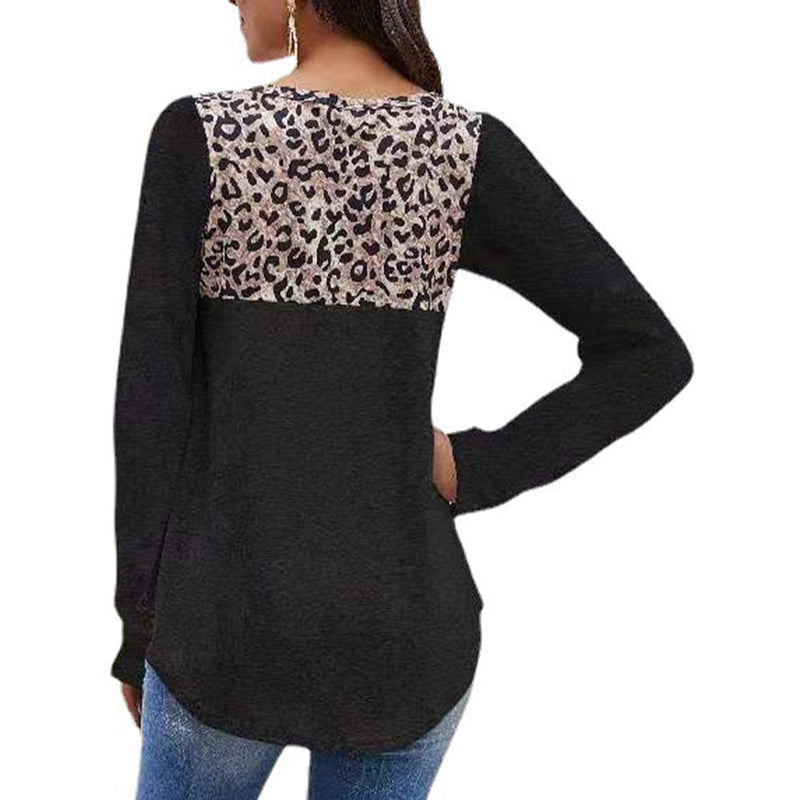 Womens Loose Tops Long Sleeve Tunic Color Block Casual Shirts Women's Tops - DailySale