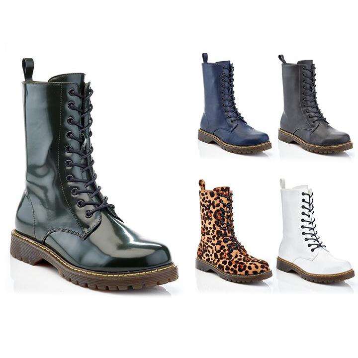 Women's Mid-Calf Classic Marten-Style Combat Boots - Assorted Styles Women's Clothing - DailySale