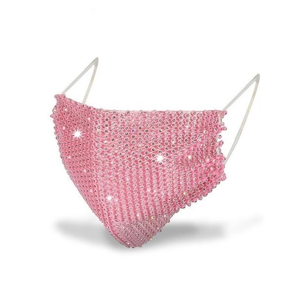 Women's Net Sun Diamond Mask Face Masks & PPE Pink - DailySale