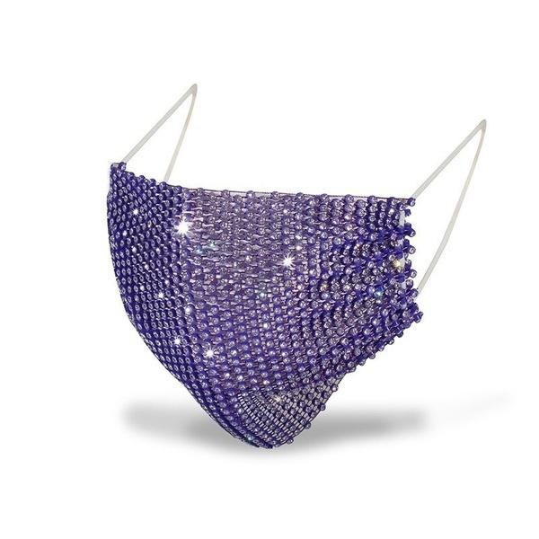 Women's Net Sun Diamond Mask Face Masks & PPE Purple - DailySale