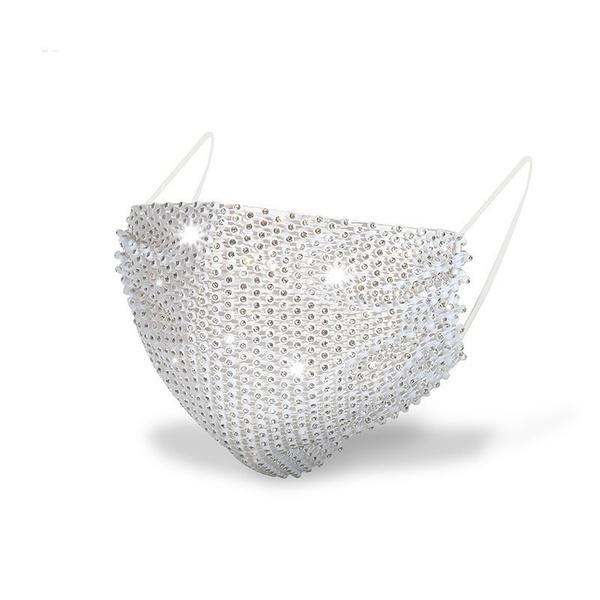 Women's Net Sun Diamond Mask Face Masks & PPE White - DailySale