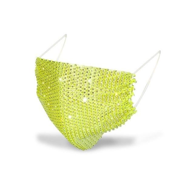 Women's Net Sun Diamond Mask Face Masks & PPE Yellow - DailySale