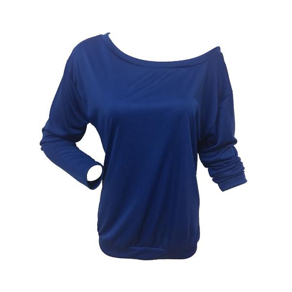 Women's New Fashion Style One Shoulder Soft Long Sleeve Top Women's Tops - DailySale