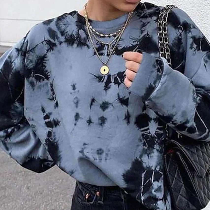 Women's Oversized Hoodie Sweatshirt Tie Dye Women's Tops S - DailySale