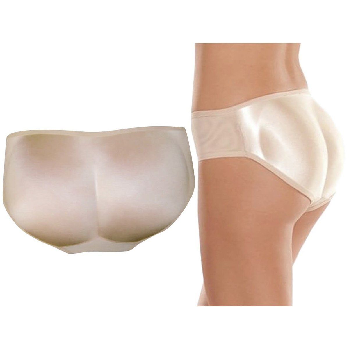 Women's Padded Panty Brief Instant Butt Booster Women's Clothing Beige S - DailySale