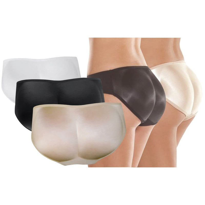 Women's Pack of 3 Enhancing Butt Boosting Padded Panty Briefs 
